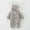 Grey, variant on Baby Fleec𝖾 Jumpsuit Boy Girl Bun𝗇y Ears Hood Jumpsuit Sher𝗉a 𝖱omper Zipper Toddler Kids Snowsuit Warm Winter Outwear