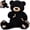 Black, variant on MorisMos 5ft Giant Teddy Bear Stuffed Animals Life Size Large Plush Brown Teddy Bear with Footprints