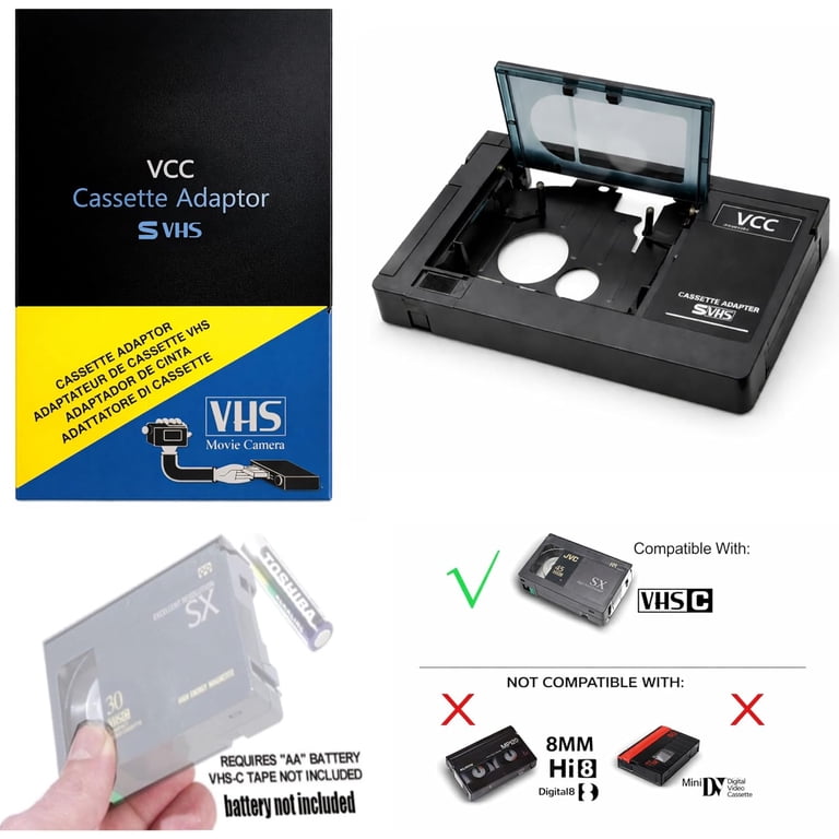 JVC, Panasonic, RCA Motorized VHS-C Cassette Adapter, Camcorder