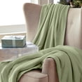 thumbnail image 6 of Martex Supersoft Fleece Bed Blanket – Lightweight All-Season – Twin Size – Sage Green, 6 of 8