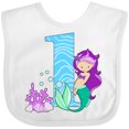 thumbnail image 3 of Inktastic First Birthday Mermaid Girls Baby Bib, 3 of 4