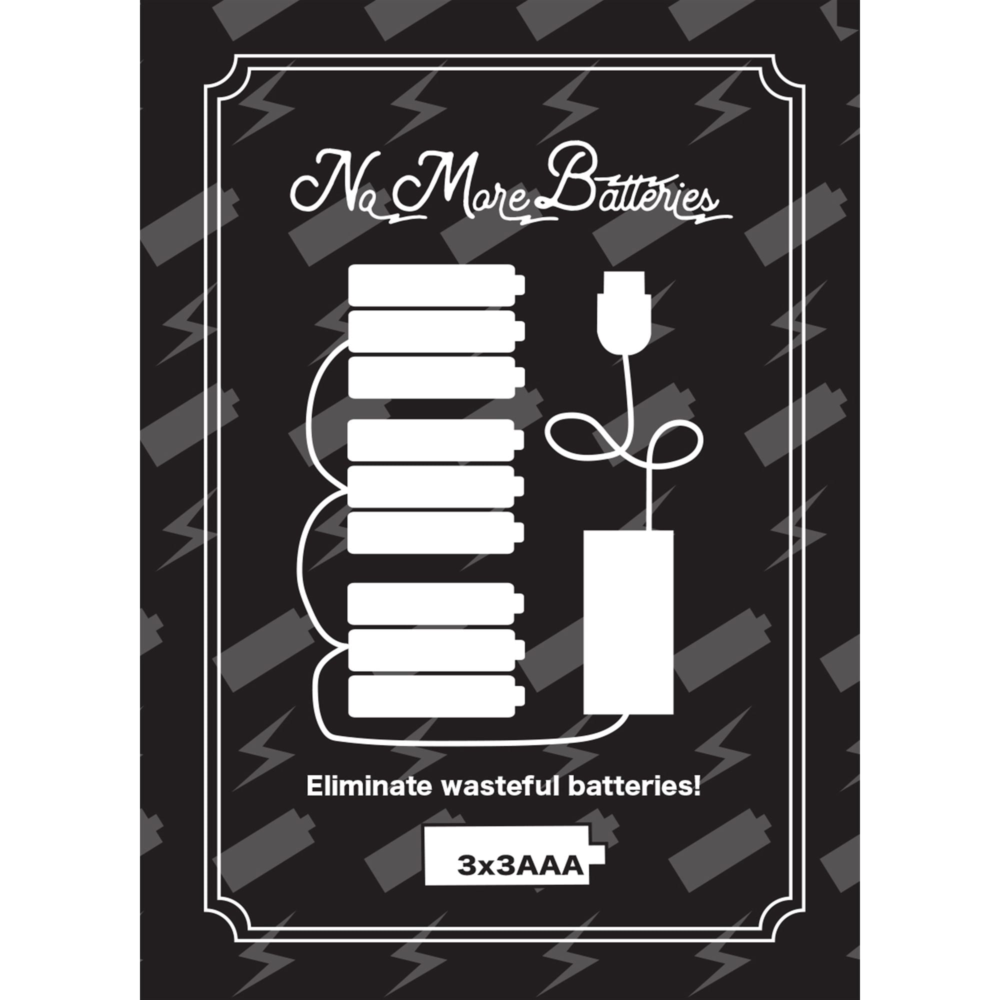 Melrose International No More Batteries 3 AAA Replacement w/ 3 to 1 Connector (Set of 2)