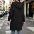 thumbnail image 5 of QQZ 2026 Fall Long Zip Up Hoodie Jacket Coat For Women, Oversized Full Zip Long Sweatshirt For Women, 5 of 9