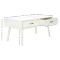 thumbnail image 4 of SAFAVIEH Squall Rustic Square 1 Shelf Coffee Table, Burnt White, 4 of 12