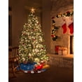 thumbnail image 5 of 4th of July Christmas Tree Skirt 36 Inches Large Christmas Skirt Tree, Vintage Country Star Blue Red Wooden Tree Skirt Christmas Decorations for Fireplace Party Holidays Indoor Outdoor, 5 of 7