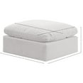thumbnail image 3 of Meridian Furniture Indulge Contemporary Velvet Ottoman in Cream, 3 of 6