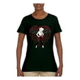 thumbnail image 2 of Wild Bobby Betty Boop Sugar and Spice Wink Betty Boop Womens T-Shirt, Forest Green, Small, 2 of 5