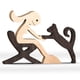 thumbnail image 2 of Estatua De Madera De Familia De Perros Y Gatos Decoración De Madera Hecha A Mano Estatuilla De Cachorro, Gatito Y Personas Escultura Ornamento Figura Coleccionable Artesanía Para El Hogar, La Oficin, 2 of 3