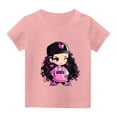 thumbnail image 7 of 2025 New Summer Short Sleeve Shirts for Girls Loose Round Neck Print Girls T Shirt Stretchable T Shirts for Boys, 7 of 7