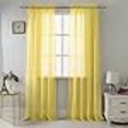 thumbnail image 3 of RT Designers Collection Celine Sheer 55 x 90 in. Rod Pocket Curtain Panel, Neon Yellow, 3 of 4