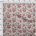 thumbnail image 3 of oneOone Velvet White Fabric Florals Craft Projects Decor Fabric Printed By The Yard 58 Inch Wide, 3 of 4
