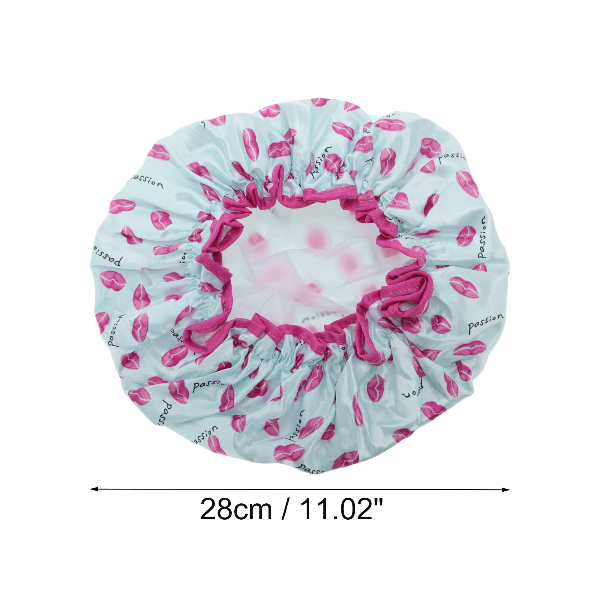 Unique Bargains Women's Sunflower Bath Cap 1 Pc Gray, Rose Red