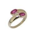 thumbnail image 1 of LBG British Made 925 Sterling Silver Natural Ruby Womens Band Ring - 33 size options, 1 of 7