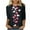 E-Black, variant on WREESH Womens 3/4 Sleeve Tops Valentine's Tie-Dye Heart Graphic T-Shirts Blouses Fashion Spring Summer Crew Neck Shirts Red