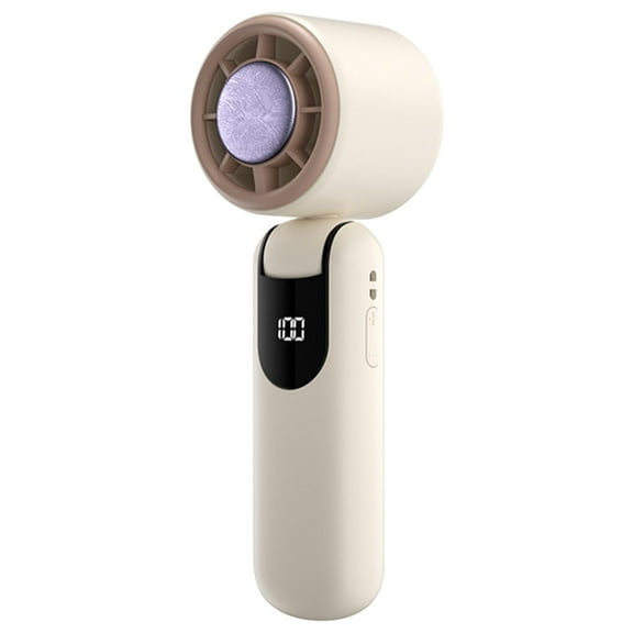 Portable Handheld Fan, Speed(1-100) Adjustable Turbo Mini and 3600mAh Battery Rechargeable Personal Fan, Digital Display, Gifts for Women Men Travel/Camping/Outdoor-Brown