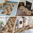 thumbnail image 5 of Floral Patchwork 2'x6' Runner Rugs for Hallway Kitchen Bedside Non Slip Washable, Vintage Country Geometric Flower Entryway Rug Runners with Rubber Backing, Long Carpet Runner for Laundry Room, 5 of 8