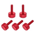 thumbnail image 1 of 5 Pcs Vis à Pouce Mollées Tête Plate M4x16mm pour Cartes Graphiques, Rouge, 1 of 6