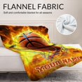 thumbnail image 4 of Personalized Basketball Throw Blanket for Boys - 30" x 40" Inches Warm Soft Blanket for Lap, Couch, Office - Basketball Gifts for Basketball Lovers, 4 of 6
