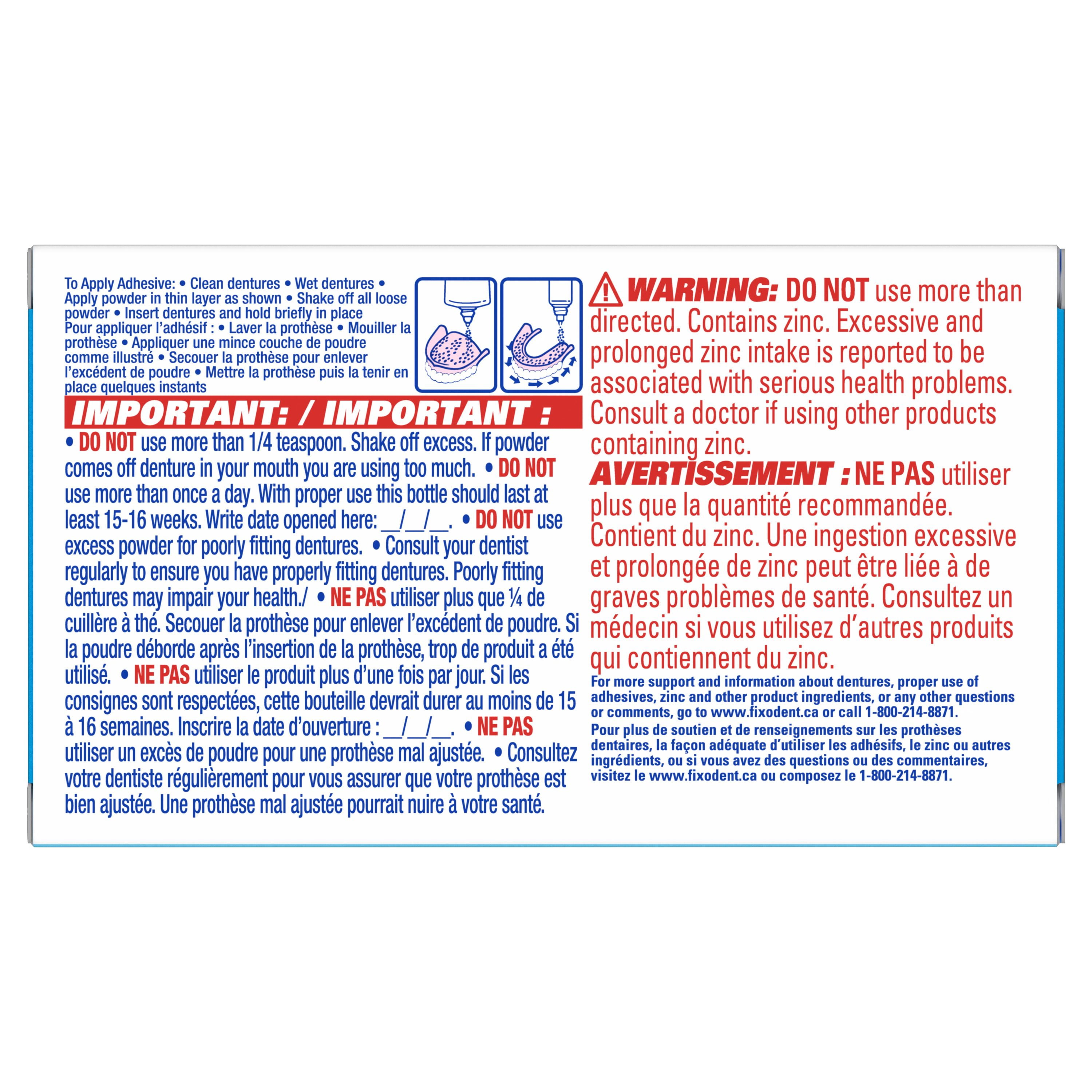 Fixodent Extra Hold Denture Adhesive Powder, 77 g