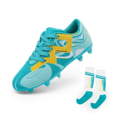 DREAM PAIRS Boys Girls Soccer Cleats Youth Firm Groud Sport Football Cleats for Little/Big Kid/Toddler