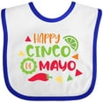 thumbnail image 3 of Inktastic Happy Cinco De Mayo with Lime and Red Pepper Boys or Girls Baby Bib, 3 of 4