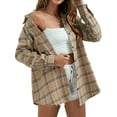 thumbnail image 2 of Fantaslook Plaid Flannel Shirts for Women Oversized Long Sleeve Button Down Shirts Blouses Tops, 2 of 9