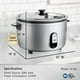 thumbnail image 5 of Panasonic Olla de arroz comercial, capacidad extra grande, 80 tazas (cocinada), 40 tazas (sin cocinar) con operación de un solo toque, 208 V - SR-GA721L - Plata, 5 of 5