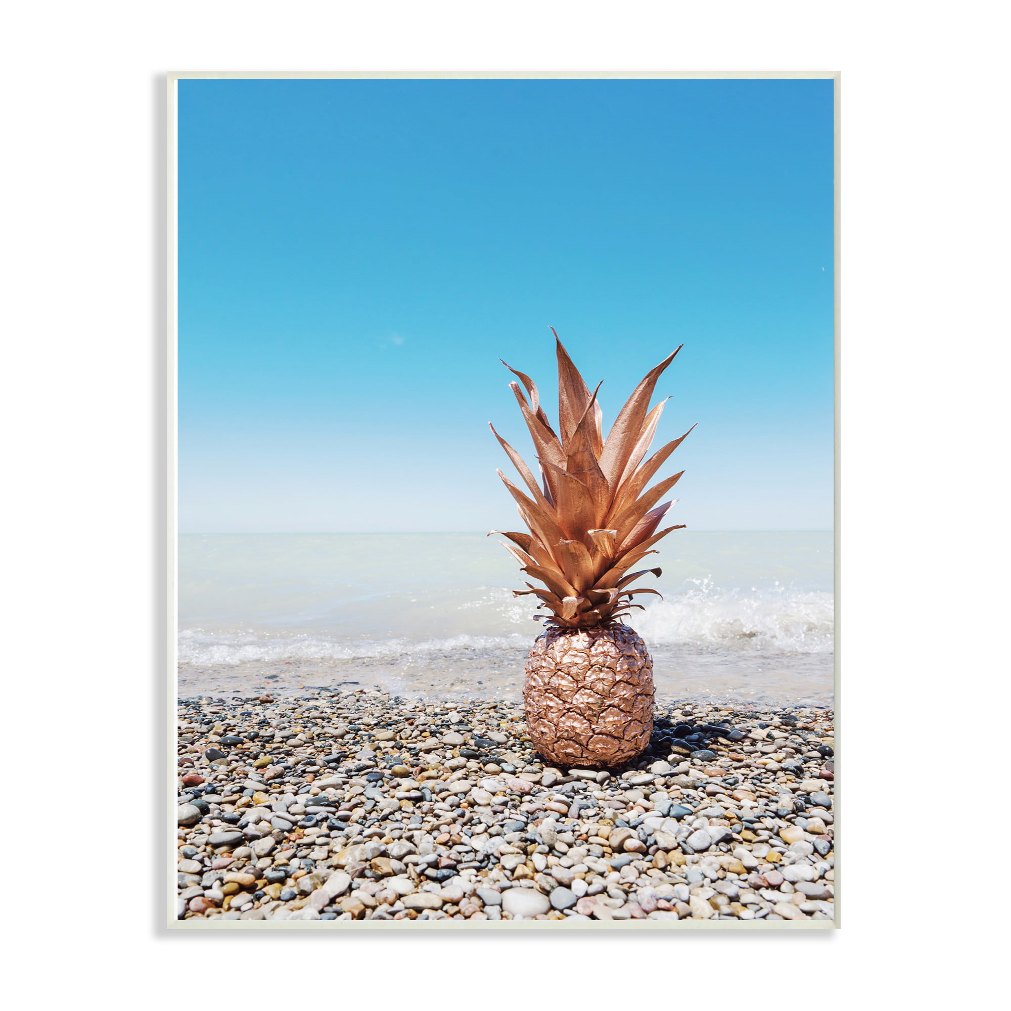 Pineapple sculpture handmade med timber decorative white beach boho decor 