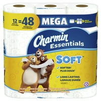 Charmin Essentials Soft Toilet Paper, 12 Mega Rolls