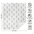 thumbnail image 5 of Princess and Star White Pattern Soft Sherpa Fleece Throw Blanket, Warm Cozy Plush Blanket for Sofa Bed Couch, All Season, 50"x60", 5 of 5