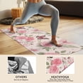 thumbnail image 4 of Pink Butterfly Floral Bow White Pattern Hot Yoga Mat Towel Non Slip for Hot Yoga - Quick-Drying Yoga Mat Cover with 4 Corner Pockets with Travel Bag - Hot Yoga Towel Non Slip 74"x26", 4 of 6
