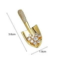 thumbnail image 5 of Tnobhg Women Brooch Rhinestone Shovel Shape Stainless Anti-slip Wear-resistant Coat Collar Hat Scarf Decoration Clothes Pin Garment Jewelry, 5 of 7