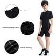 thumbnail image 3 of LNFINTDO 1 or 2 Pack Youth Boys Compression Shirt Athletic Short Sleeve Baseball Undershirt Soccer Sports Base Layer Top, 3 of 5