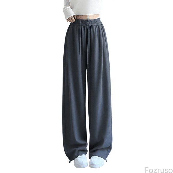 Fozruso Girls Pants Girls Casual Pants Elastic Waist Wide Leg Joggers For Everyday Wear Spring Summer Outfit With Sneakers Age 9 16 Years Sizes 12-13 Years