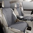 thumbnail image 5 of Cojín de asiento de gamuza de ajuste universal para automóvil, cojín de asiento con media cubierta para el 90 % de los vehículos sedán y todoterrenos, juego universal, solo funda para 2 asientos delan, 5 of 5