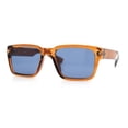 thumbnail image 5 of Mens Narrow Rectangle Vintage Style Bohemian Plastic Fashion Sunglasses Orange - Navy, 5 of 8