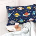 thumbnail image 5 of KLL Planets and Stars Pillow Covers Envelope Closure,Super Soft and Cozy Fuzzy Fleece Pillow Case Cover 16"x24", 5 of 7