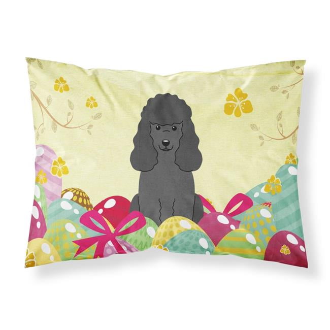 Multicolor Carolines Treasures BB7583PILLOWCASE Welcome Friends Black White Collie Fabric Standard Pillowcase Standard
