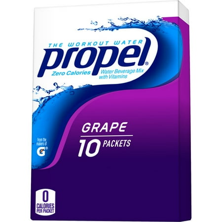 Propel Zero Calories Grape Water Beverage Mix with Vitamins, 10 count, .07 oz