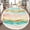 Color 1, variant on Washable Non Slip 3ft Round Rug, Lobster Pastel Pink Teal Symmetrical Coastal Motif Circle Area Rugs with Tassels Carpet for Nursery Bedroom Living Room Playroom Tent rug Tent Castle