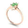 thumbnail image 2 of Solitaire Engagement Ring for Women - 1ct Simulated Green Diamond in 14K Rose Gold Promise Ring, 2 of 6