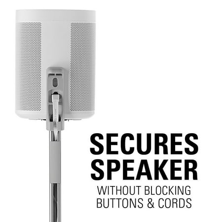 Sanus - Adjustable Height Speaker Stands for Sonos One, PLAY:1 and PLAY:3 Speakers (Pair) - White