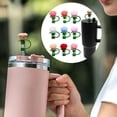 thumbnail image 6 of Silicone Rose Straw Cover 10mm, Reusable Dust Proof Straw Cap Topper, Cute Drink Cup Straw Protector for Tumbler Multiple Colors, 6 of 9