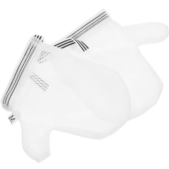 Pawsdot 1 Pair of Breathable Sucking Gloves White Nylon Infant Gloves Protector