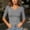 *Gray, variant on Women's V Neck Elbow Half Sleeve Ribbed Knit Top,Casual Slim Solid Tee Navy,Women's Plus L