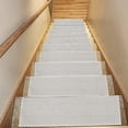 thumbnail image 6 of Pxyqht 8x30in Flax Non-Slip Stair Treads 4 Pack, Rubber Backing Indoor Washable Stair Mats for Wooden Steps, Family Friendly Stair Rug, 6 of 7