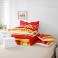 thumbnail image 5 of Erosebridal Football Helmet Print Bedding Sets Twin Size, Sports Theme Bed Sheets Set , Kansas, Orange Red, Ultra Soft 7 Pieces, 5 of 5