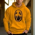 thumbnail image 4 of Men's 330g 100% Cotton Pattern Terry Dropped Shoulder Hoodie-Black and White Skull, 4 of 15