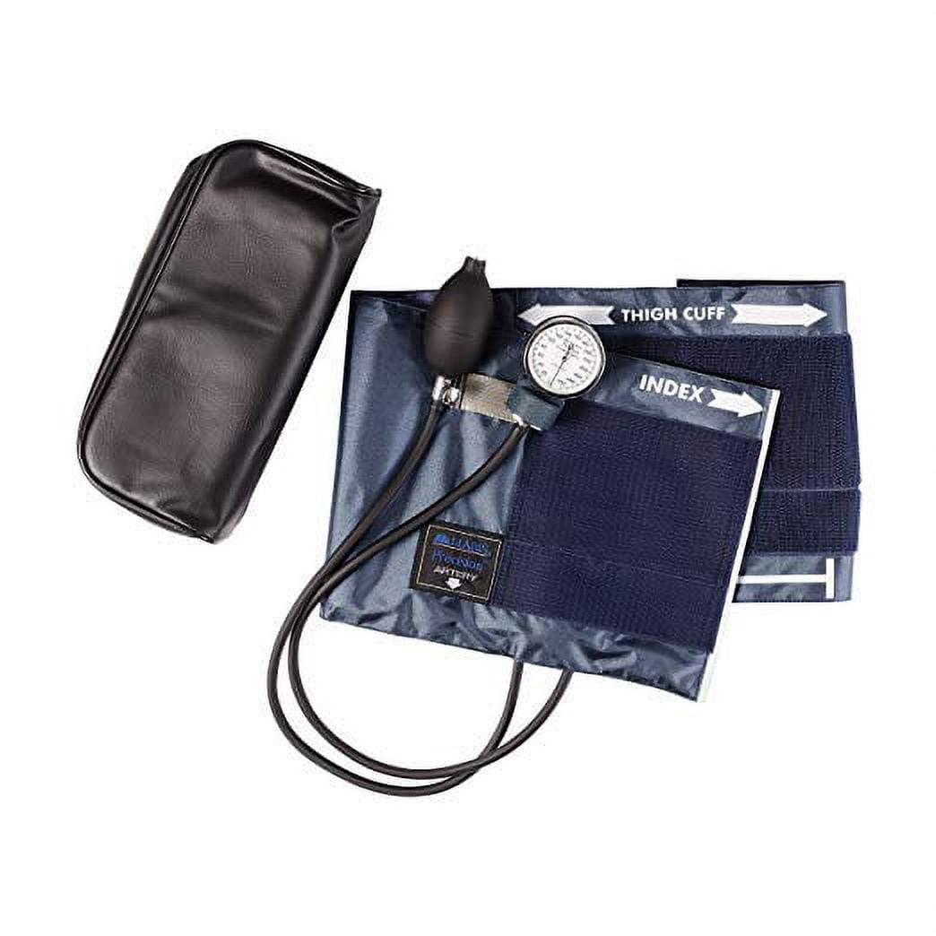 Mabis Precision Series Aneroid Sphygmomanometer Manual Blood Pressure Monitor, Cuff Size 16.1 to 24.2 inches, Thigh