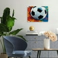 thumbnail image 4 of FCXZI Canvas Wall Art For Bedroom Office Wall Decor,  Colorful Football Soccer Wall Decorations For Living Room Painting Pictures Artwork For Modern Prints Home 20x16in, 4 of 6